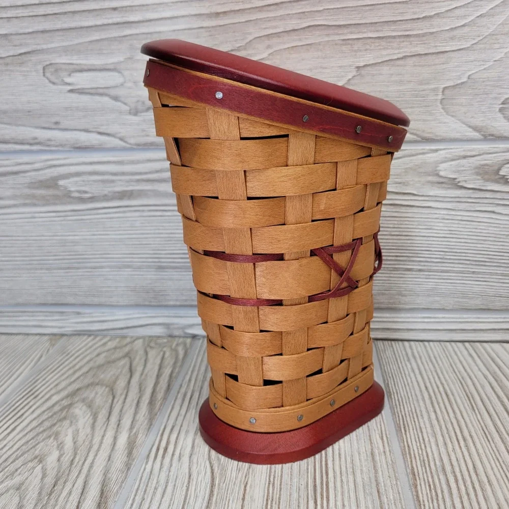 Longaberger Sweetheart True Love Basket 2008 Red‎ Heart Lid Protector Primitive
